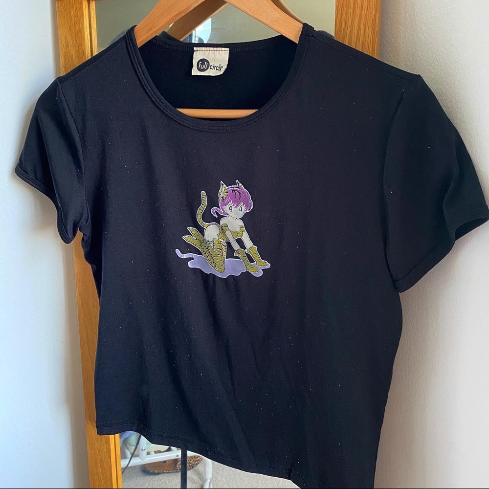 Anime Girl Black Tee
